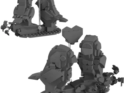 Lego - 40522 Valentine Lovebirds 3D model