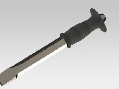 Cold Chisel with Guard Free 3D model