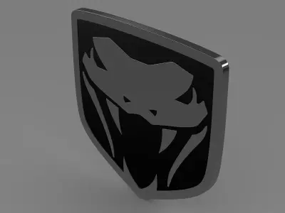 Dodge viper fangs 2003 logo 3D model