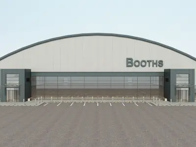 Supermarket Store Building 3D model