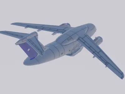 Embraer C-390 Millennium Chile Low-poly 3D model