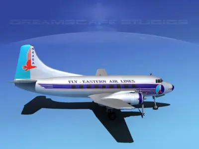 Martin 202 Eastern Airlines 1 3D model