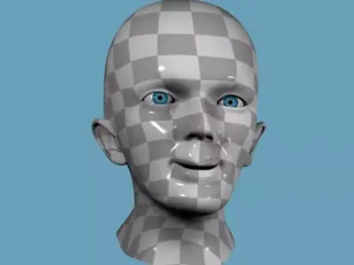 Riblya checkered head Free 3D model