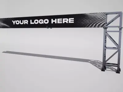 Racetrack Advertising Billboard 3D model