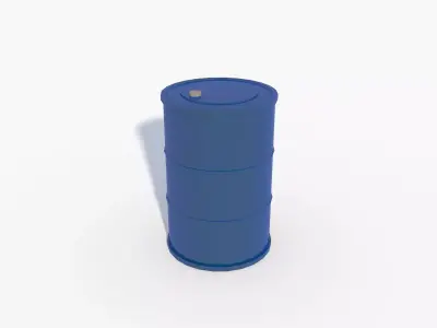 Oil Barrel Container for Cargo Barge Ships Low-poly 3D model