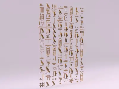Egyptian Symbols - 005 Low-poly 3D model