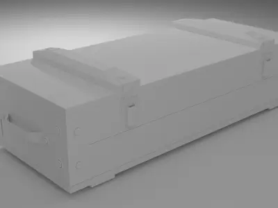 Wood box Low-poly 3D model