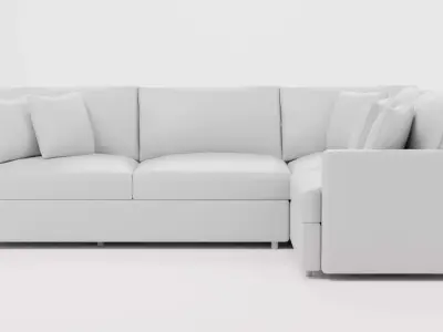 Modern L-Shaped Sectional Sofa - FREE Sample Model Free low-poly 3D model