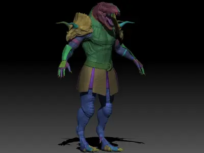 Theropod Rex Man Sculpt Project 3D model