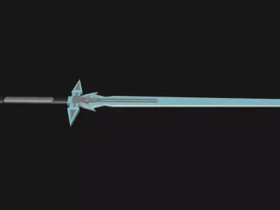 Dark Repulser Kirito Sword SAO Lowpoly Style 3D model