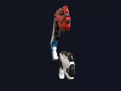 Sci-Fi Heavy Blaster Low-poly 3D model purchase