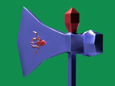Axe1 3D model axe Low-poly 3D model