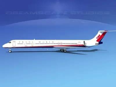 McDonnell Douglas MD83 Trans World Airways 2 3D model