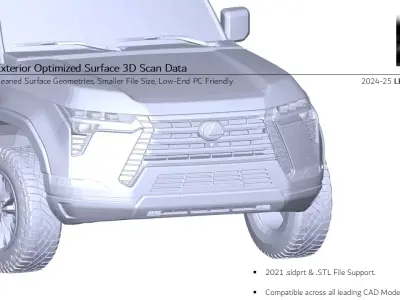 2024 2025 LEXUS GX 550h OVERTRAIL 3D Scan Surface Data 3D model