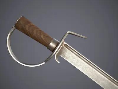 Cutlass sword Low-poly 3D model