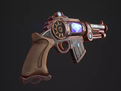 Gun 3D Model Low-poly 3D model