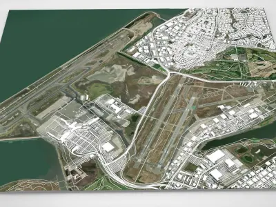Oakland International Airport California United States 3D model