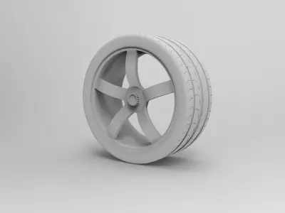 Rim and Tire 3D model