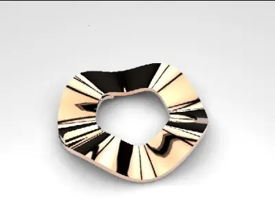 Split Wavy Washer Free 3D model