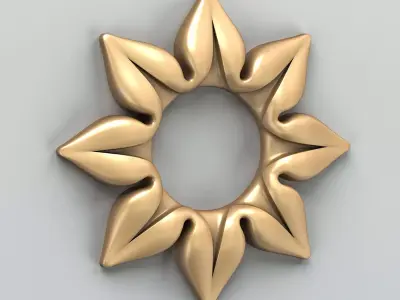 Round rosette 031 Free 3D model