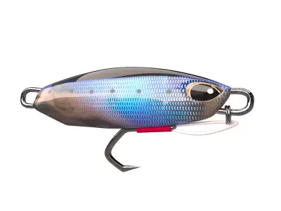 metal Jig 3D model Fishing Lure  Low-poly 3D model