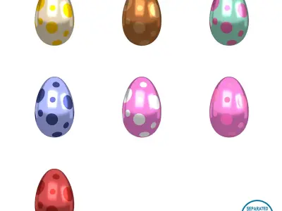 Dinosaur Egg v2 Pack Low-poly 3D model