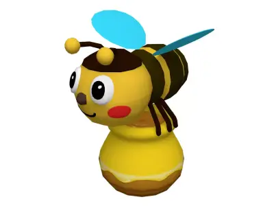 honeybee bee Low-poly 3D model