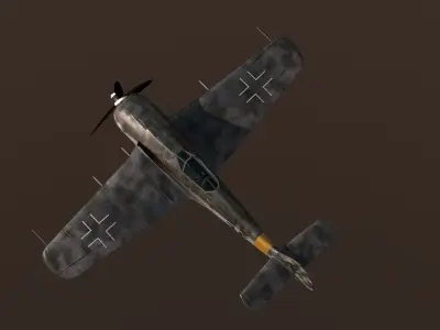 Focke Fulf FW-190 Low-poly 3D model