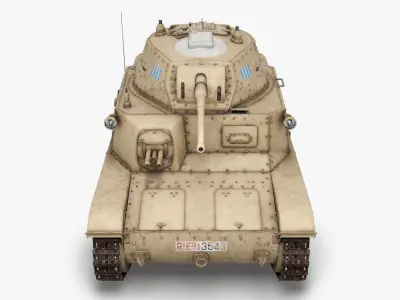 Ansaldo M15 42 Italian Tank 3D model