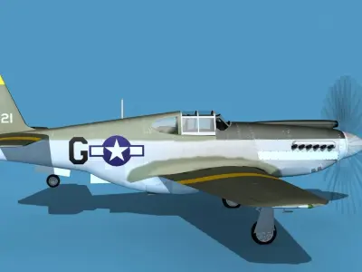 North American A-36A Apache V10 USAAF 3D model