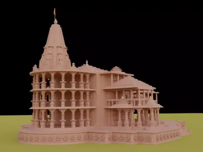 Shri Ram Mandir 3D model