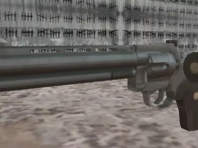 PSX Magnum - Low-Poly Retro Revolver Low-poly 3D model