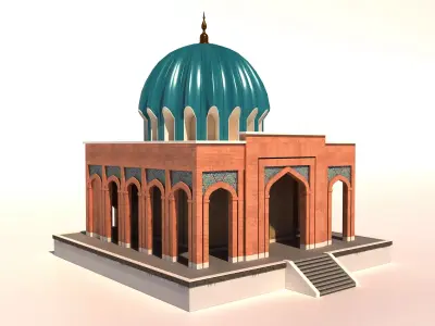 Babur Museum Low-poly 3D model
