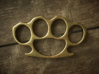 Brass Knuckles - Different colors Low-poly 3D model