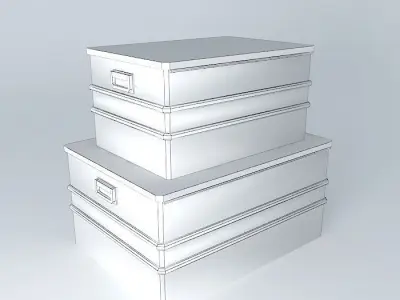 Metal boxes 3D model