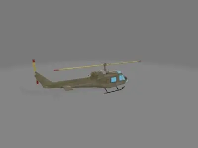 Helicopter for mobile game lov poly Low-poly 3D model