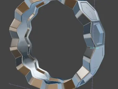  enamel honeycomb ring 3D print model