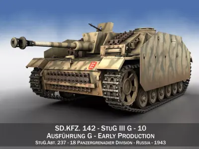 StuG III - Ausf G - 10 - Early Production 3D model