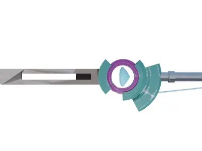 Post-Punk Sword Game-Ready 3D model