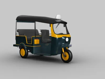 Tuk tuk Lowpoly Low-poly 3D model