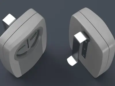 Garage Door Remote Gray 3D model