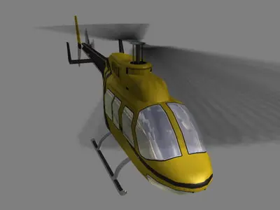 Jet Ranger V4 Helicopter Low-poly 3D model