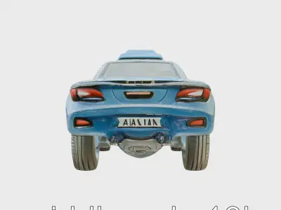 Sleek Modern Air Taxi Bubble Design Low-poly 3D model