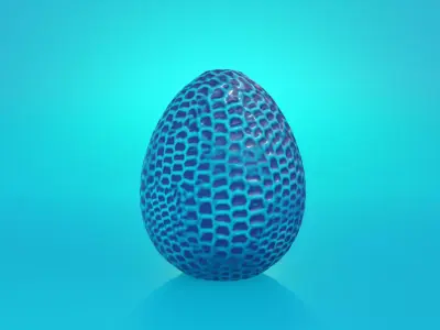 3D Dragon-Dinosaur-Creature Egg Low-poly 3D model
