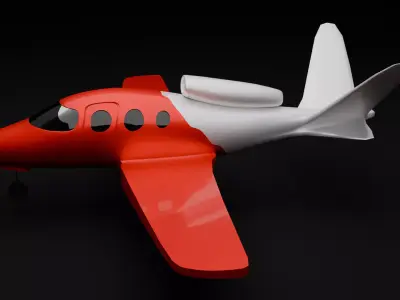 Low Poly military trainer jet Game Ready Aerial Vehicle FBX OBJ Low-poly 3D model