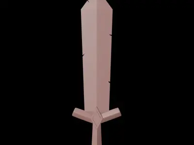 clash of clans sword Free low-poly 3D model