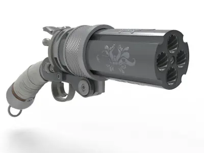 Concept Sci fi  futuristic  pistol 3D model