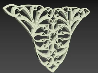 Seamless Gothic pattern  29 Low-poly 3D model
