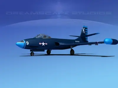 McDonnell F2H2 Banshee V11 3D model