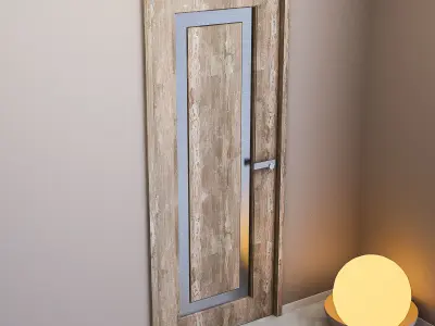Door 5 wooden 3D model
